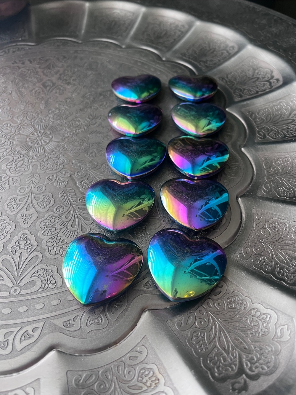 Rainbow Hematite Heart